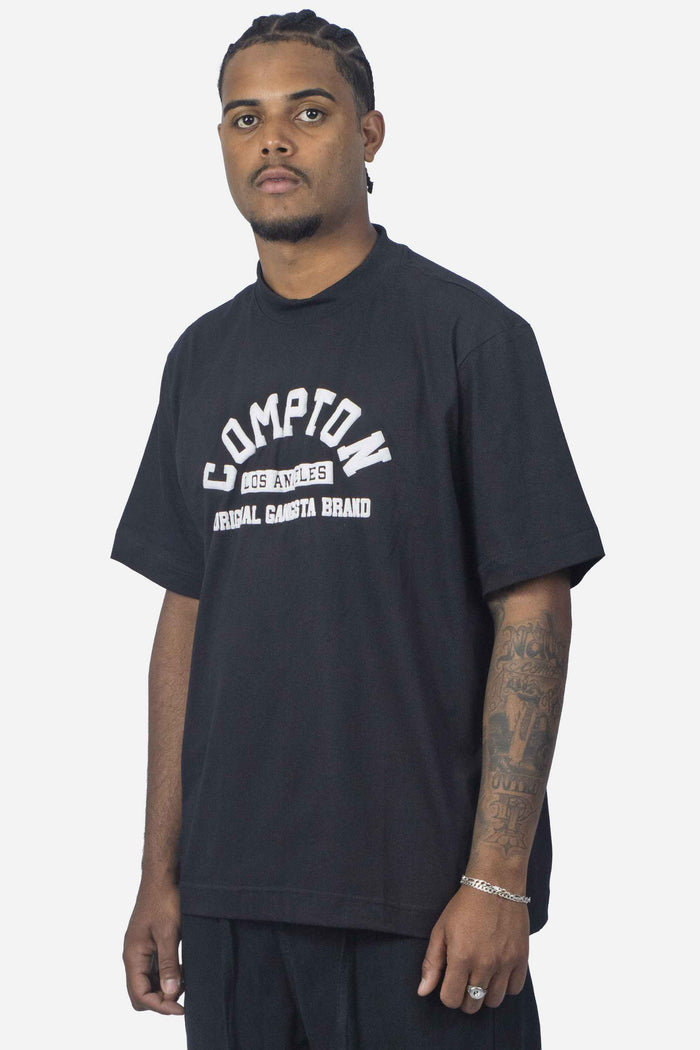 Camiseta Compton Oversized Original Gangsta Brand Preta - COMPTON