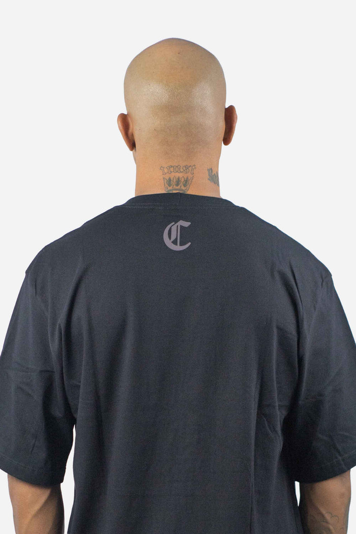 Camiseta Compton Oversized Refletiva Luminous Preta - COMPTON