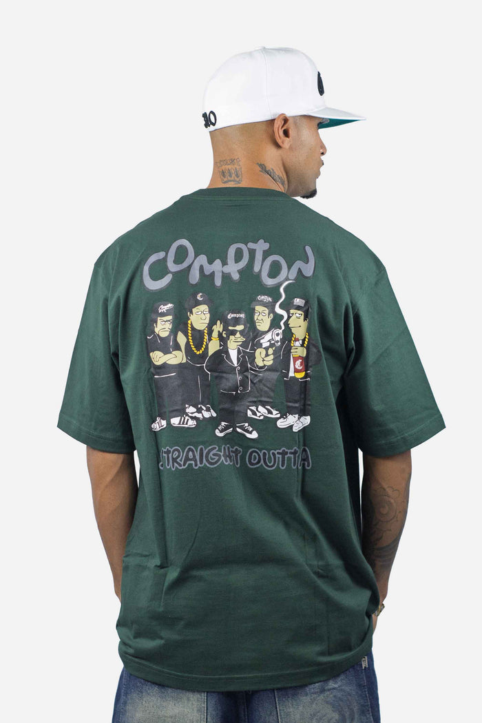Camiseta Compton Oversized Straigh Outta Verde Militar - COMPTON