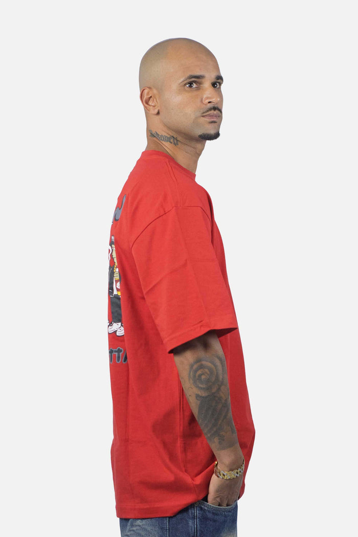 Camiseta Compton Oversized Straigh Outta Vermelha - COMPTON