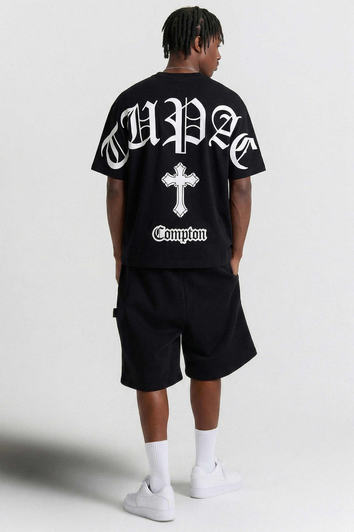 Camiseta Compton Oversized Tupac Preta