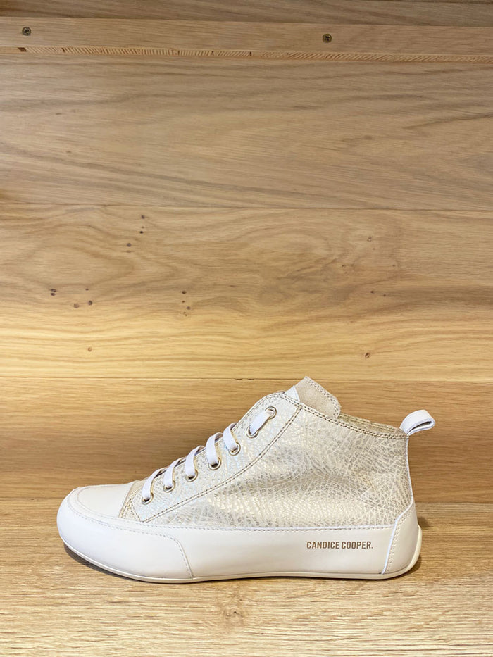 Candice Cooper Metallic High Tops Beige