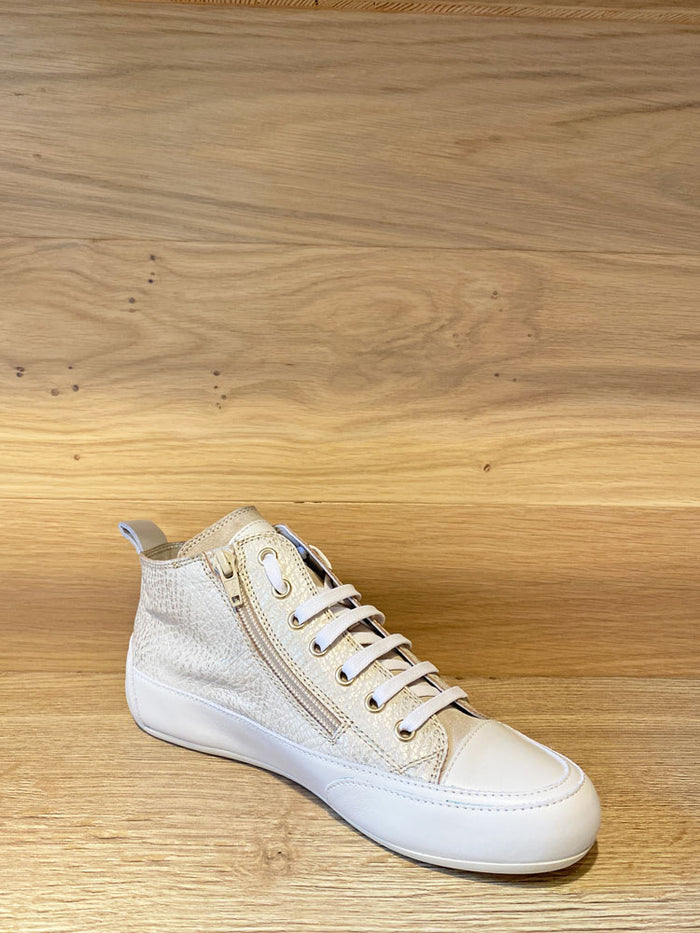 Candice Cooper Metallic High Tops Beige