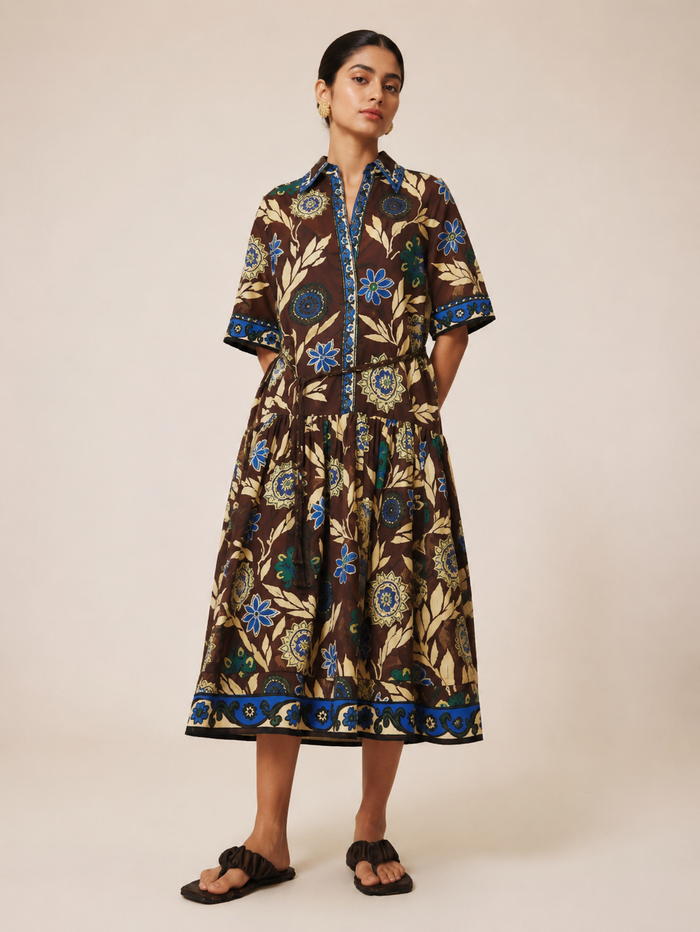 Canry Maxi Dress - Brown