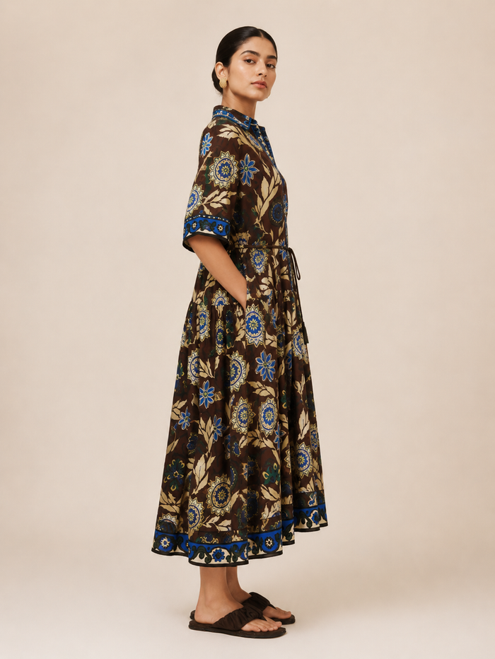 Canry Maxi Dress - Brown