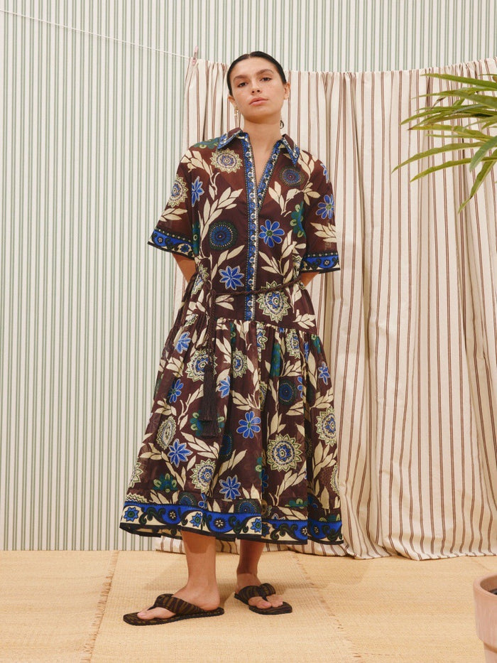 Canry Maxi Dress - Brown