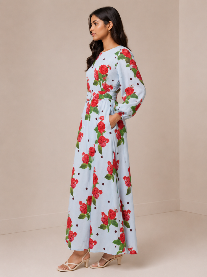 Carmel Maxi Dress - Blue