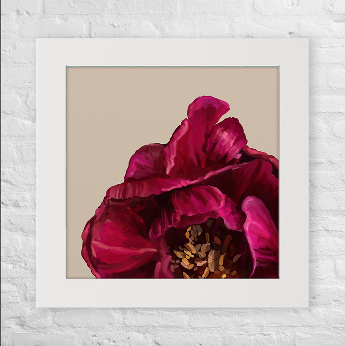 Cathy Walters Art - Peony 3 Happy Square™