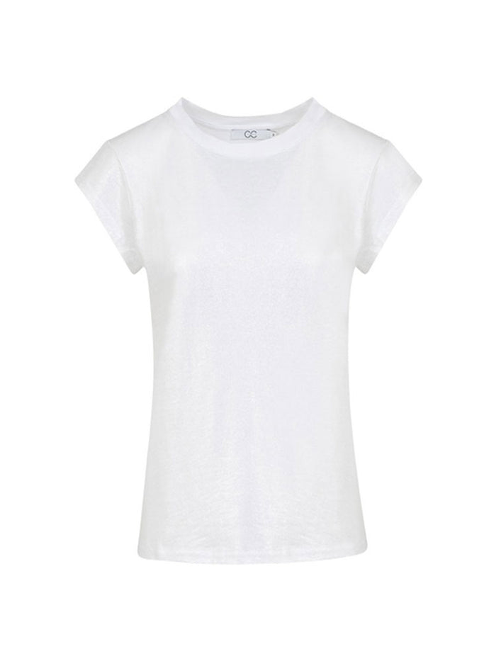 CC Heart Metallic T-Shirt White & Silver