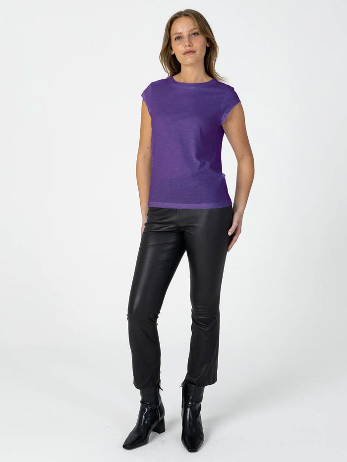 CC Heart Round Neck T-Shirt Warm Purple