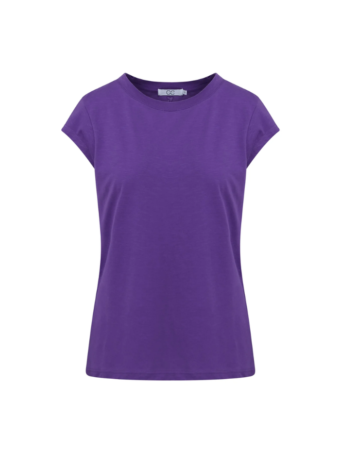 CC Heart Round Neck T-Shirt Warm Purple