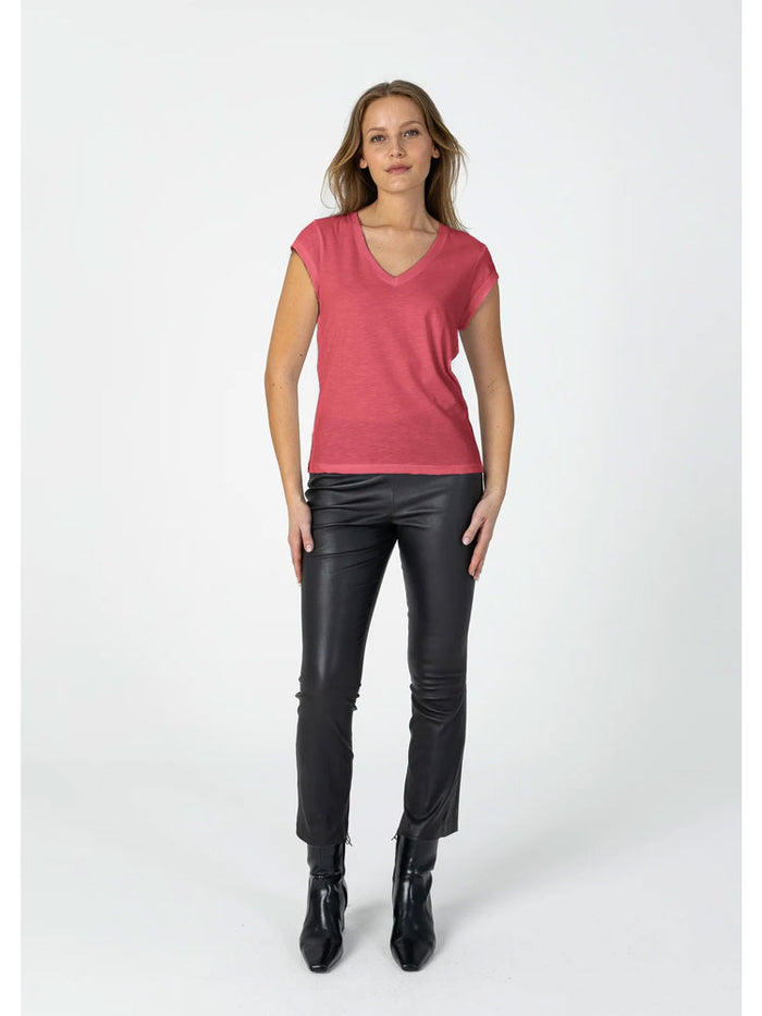 CC Heart V-Neck T-Shirt Papaya Pink