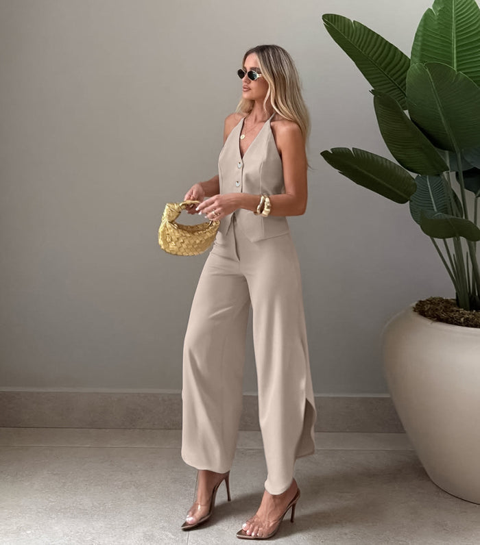 Celene Co ord Set - Khaki