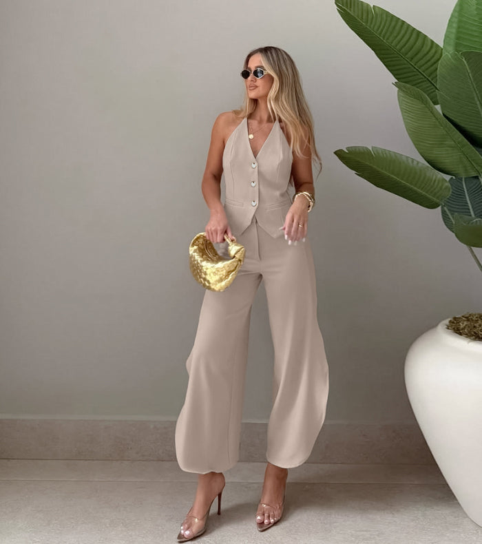 Celene Co ord Set - Khaki