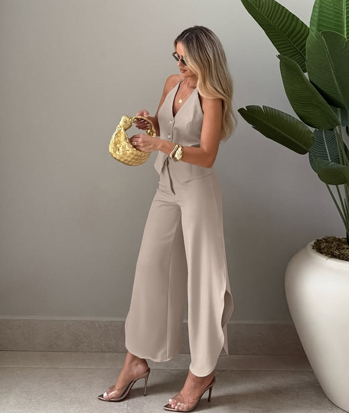 Celene Co ord Set - Khaki