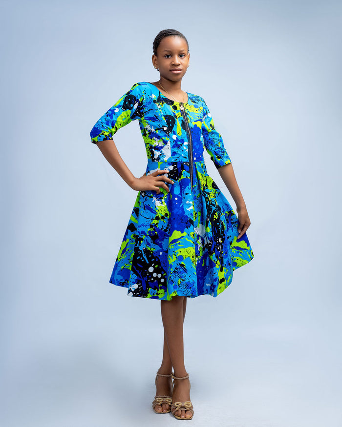 Celina Teen Girl African Print Dress