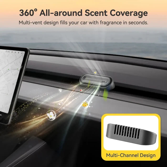 Center Console Car Air Freshener For  Tesla Model Y Juniper 2025-2026 
 With Magnetic Attraction Design   Long-Lasting Fragrance, Damage-Free Installation