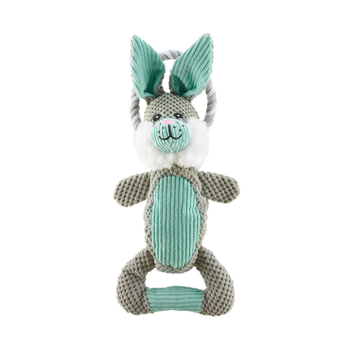 Charming Pet Scrunch Bunch Bunny Gry Dog Toy