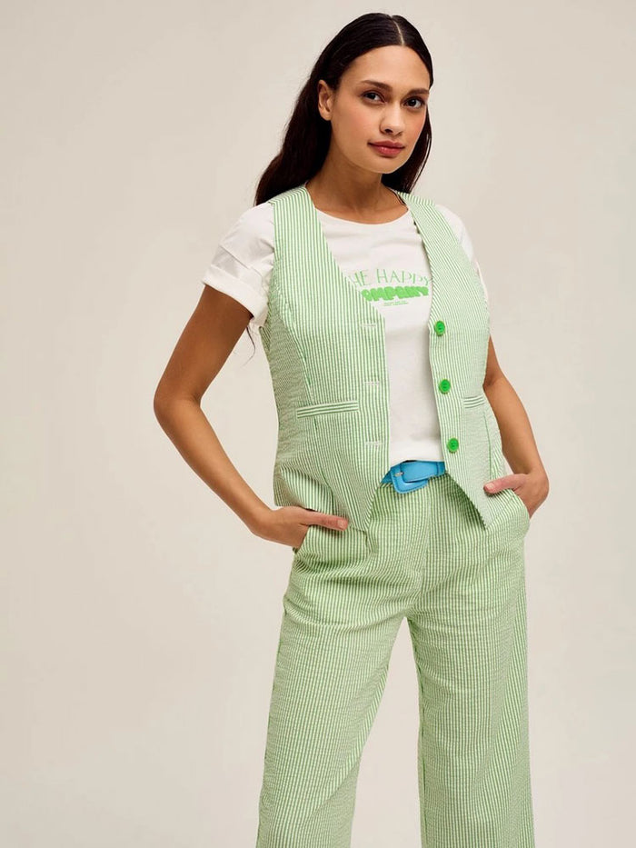CKS Ivan Waistcoat Light Green