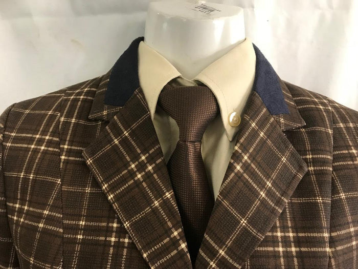 CLEARANCE Brown & Cream Check WOW FACTOR New Show Hunter Jacket Childs (168)