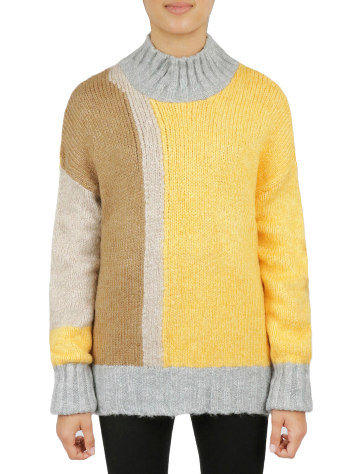 Color Block Tunic Sweater