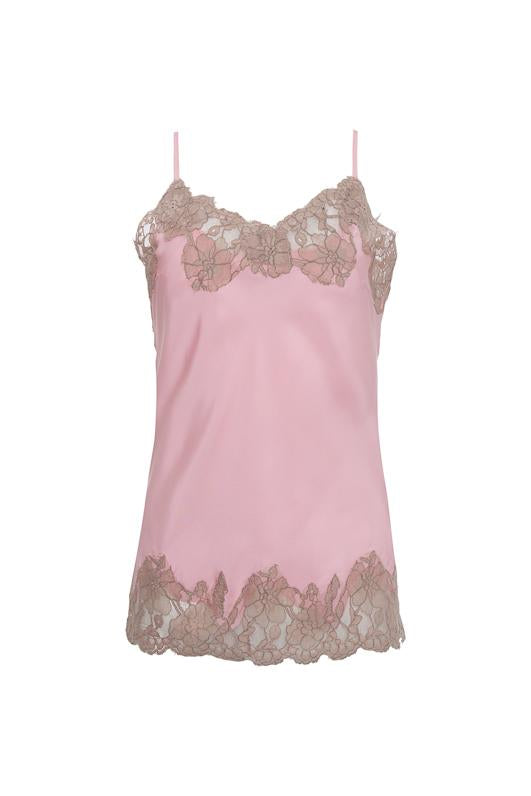 Contrast Marilyn Lace Silk Cami Ballerina Pink Mauve