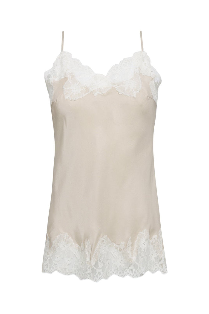 Contrast Marilyn Lace Silk Cami Classics  Vanilla / Dove