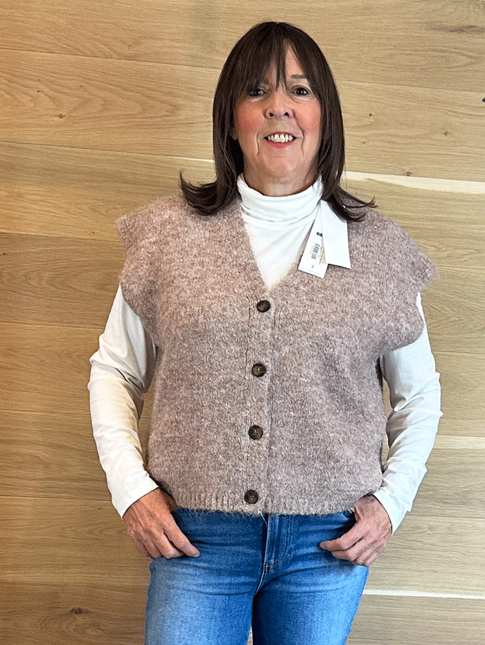 Coster Copenhagen Boxy Knit Vest Rose Mix