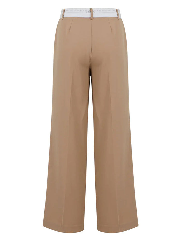 Coster Copenhagen Petra Wide Leg Trousers Beige Sand