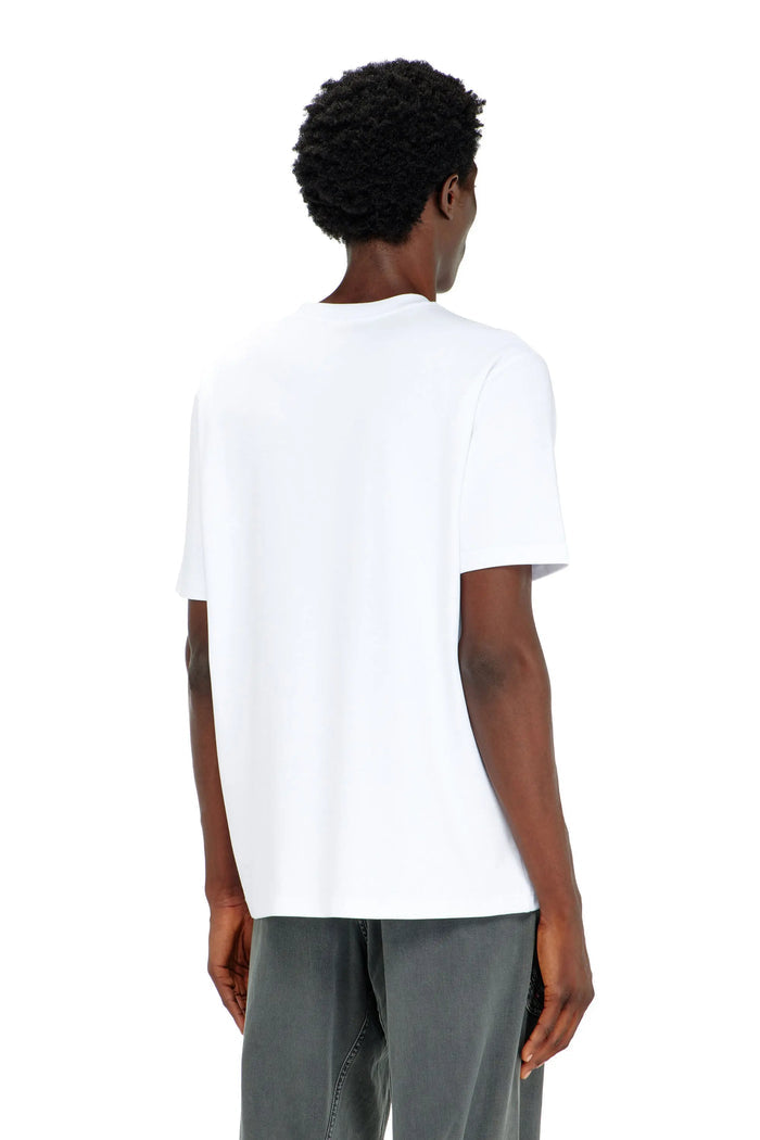 Cotton-interlock T-shirt with logo embroidery