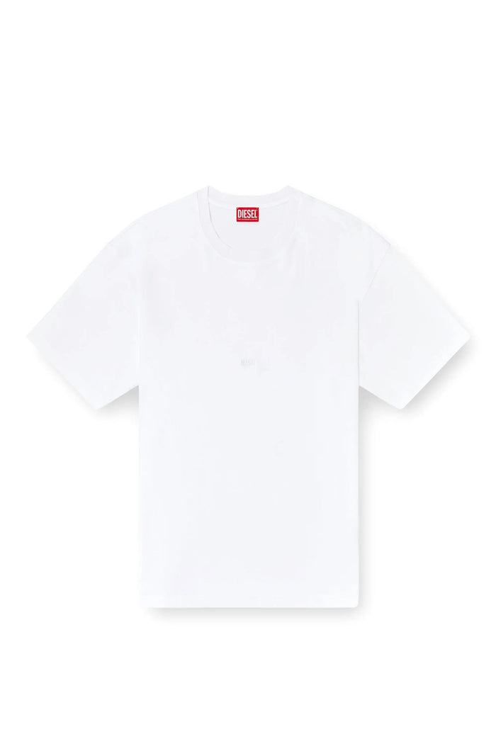 Cotton-interlock T-shirt with logo embroidery