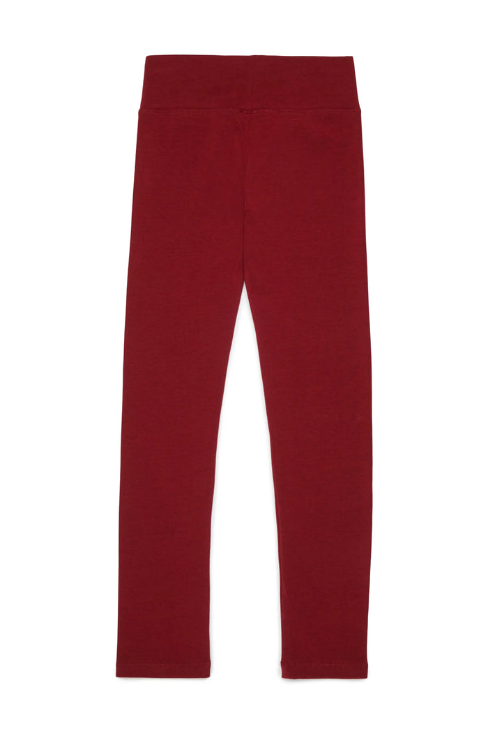 Cotton leggings with cut-off logo