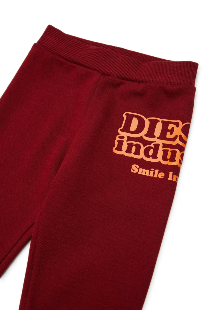 Cotton sweatpants with Diesel Industry print
