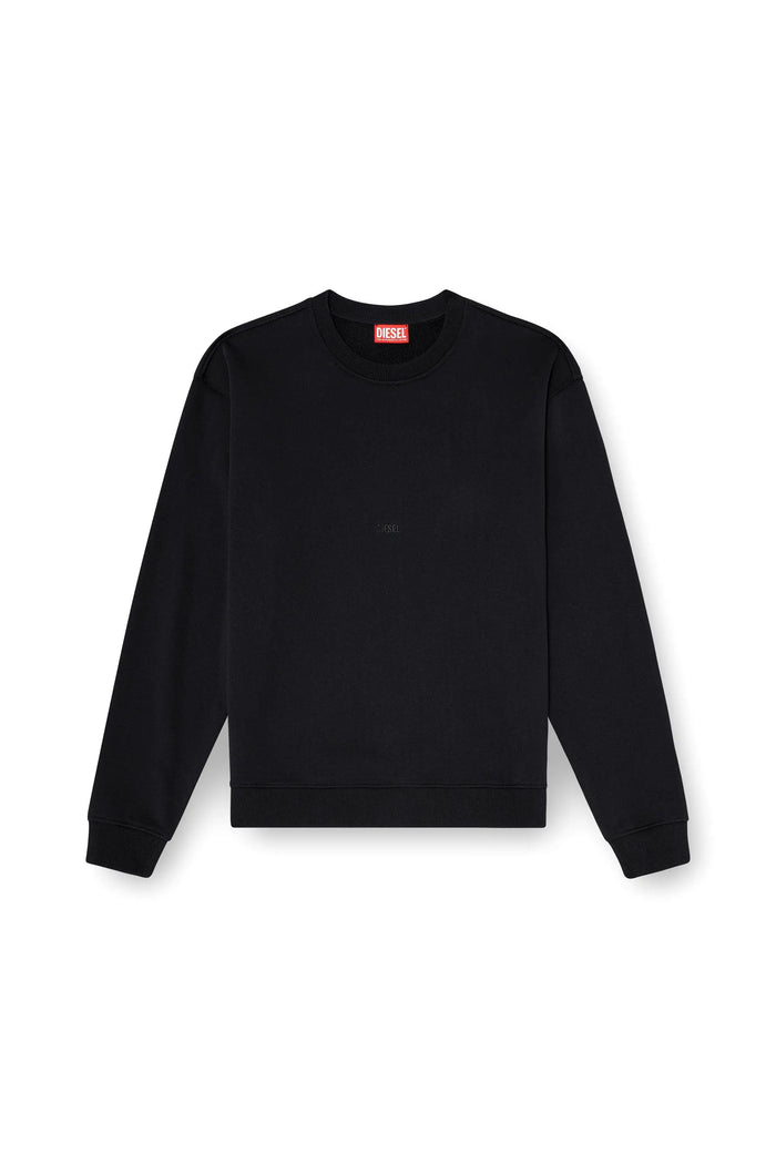 Cotton sweatshirt with micro logo embroidery