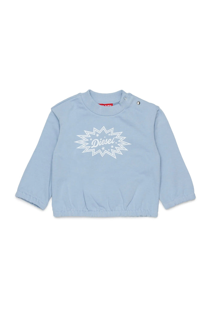 Cotton sweatshirt with starburst logo print