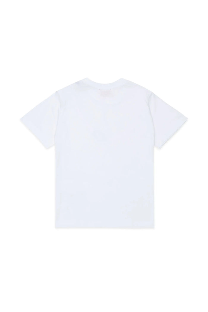 Cotton T-shirt with necklace print