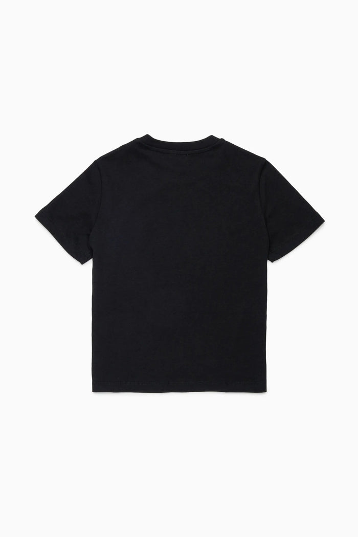 Cotton T-shirt with sequin logo
