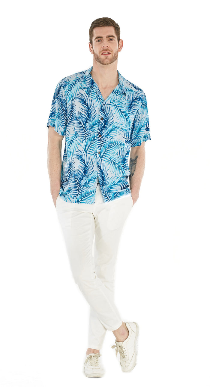 Couple Matching Maui Set in Simply Blue Leaf