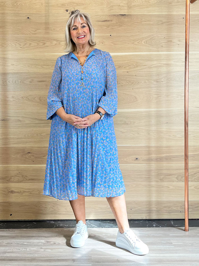 Cras Melindacras Dress Floral Blue