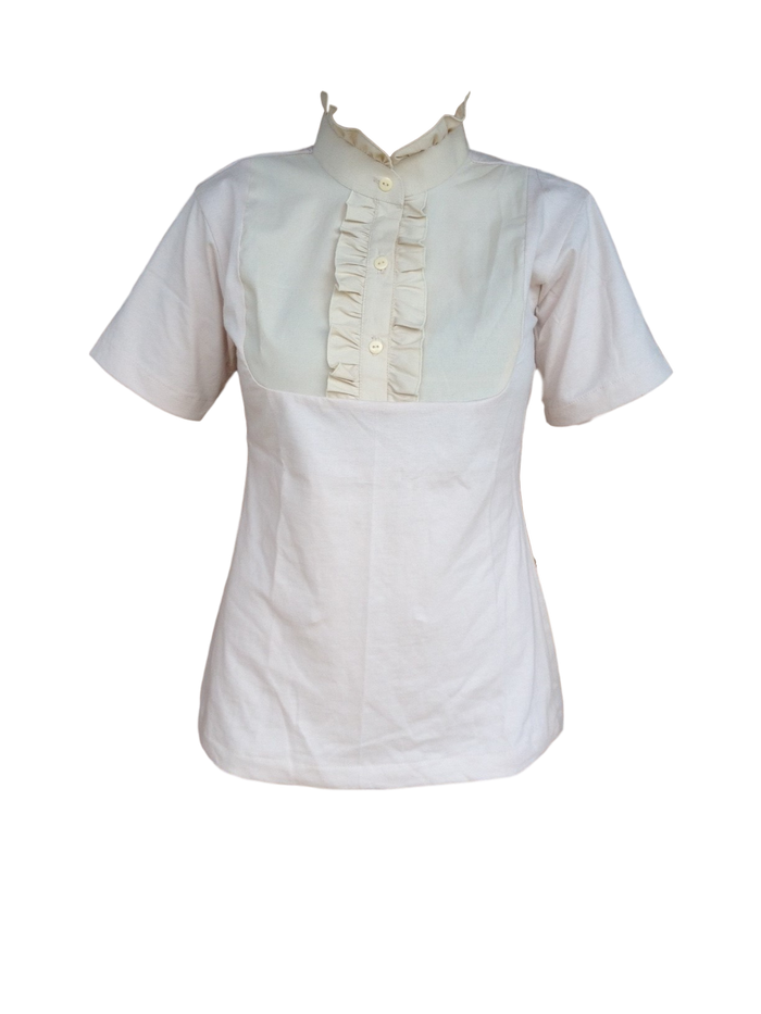 Cream Ruffled T shirts STUNNING Adults (236)