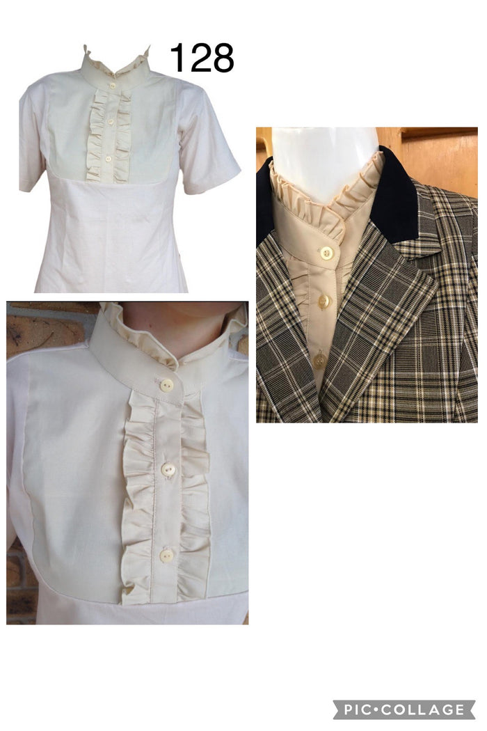 Cream Ruffled T shirts STUNNING Childs (128)
