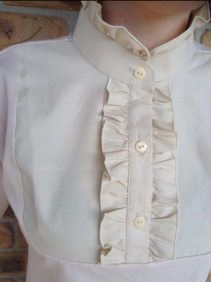 Cream Ruffled T shirts STUNNING Childs (128)