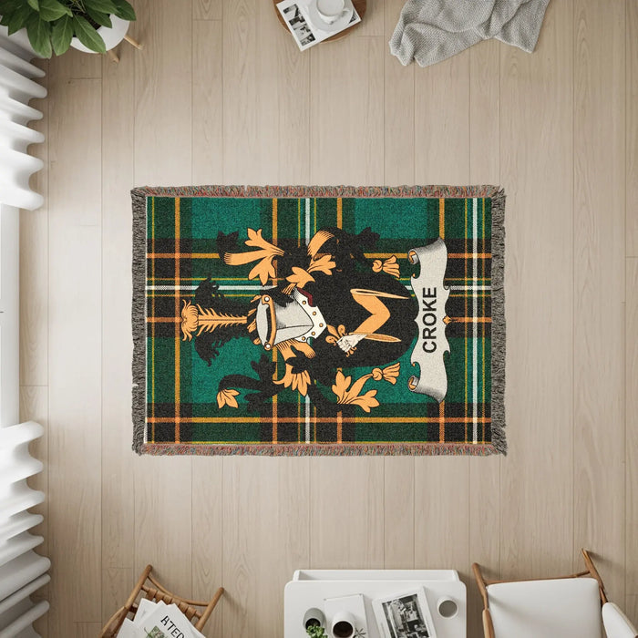 The three sizes available for the Croke woven cotton blanket.