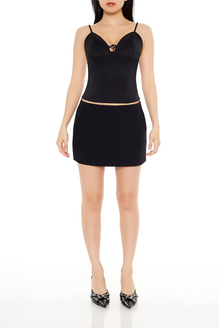 Cropped Buckle-Strap Cami