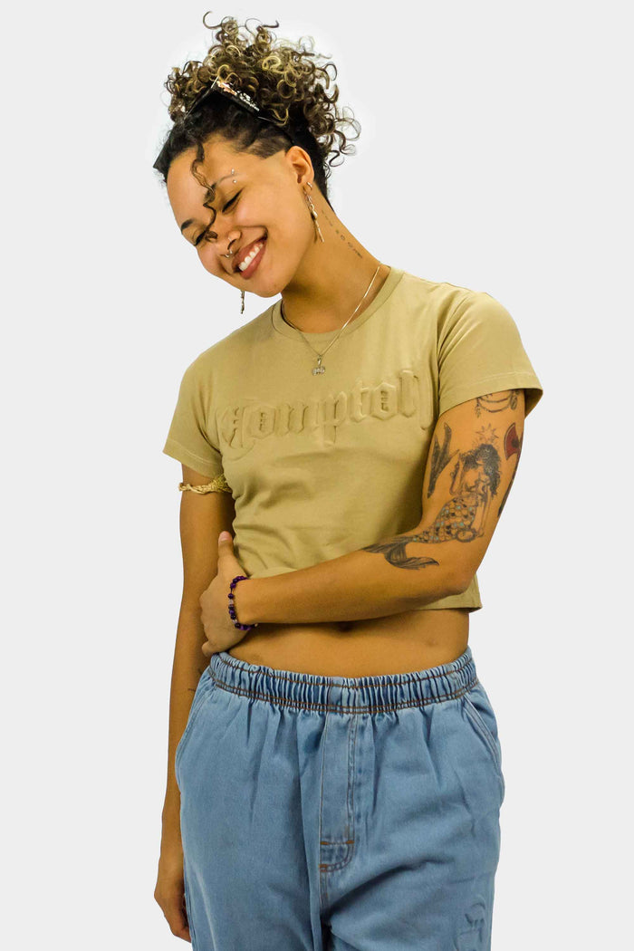 Cropped Compton Relevo 3D Caqui - COMPTON