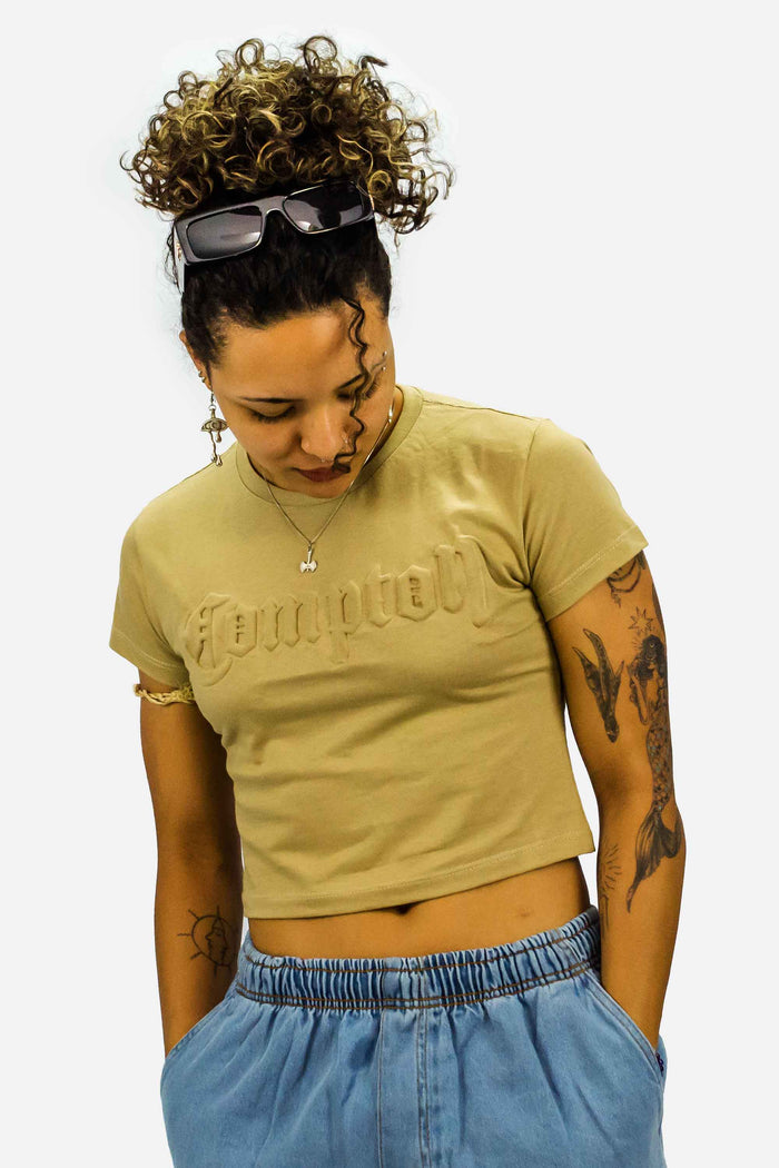 Cropped Compton Relevo 3D Caqui - COMPTON