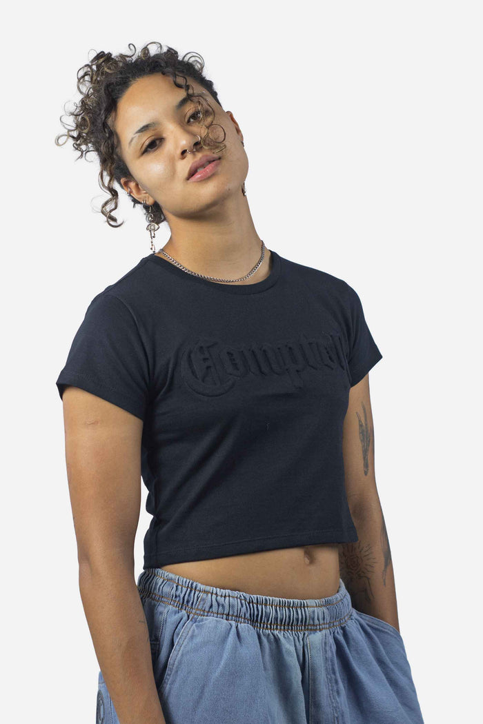 Cropped Compton Relevo 3D Preto - COMPTON