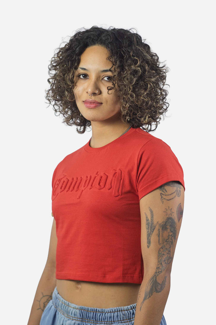 Cropped Compton Relevo 3D Vermelho - COMPTON