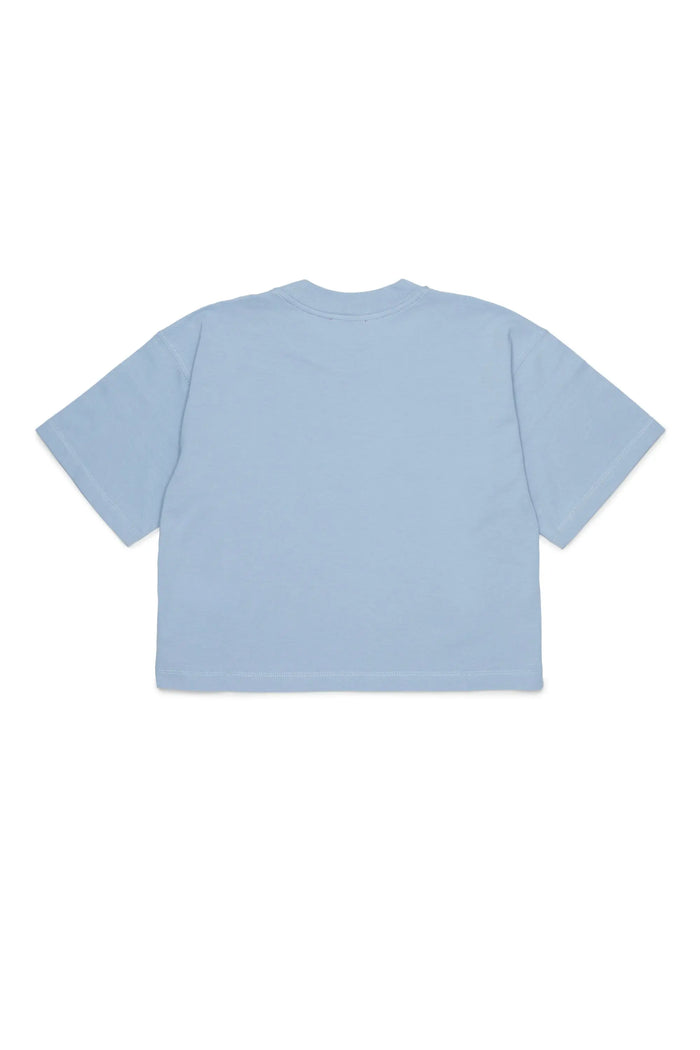 Cropped T-shirt with Oval D logo