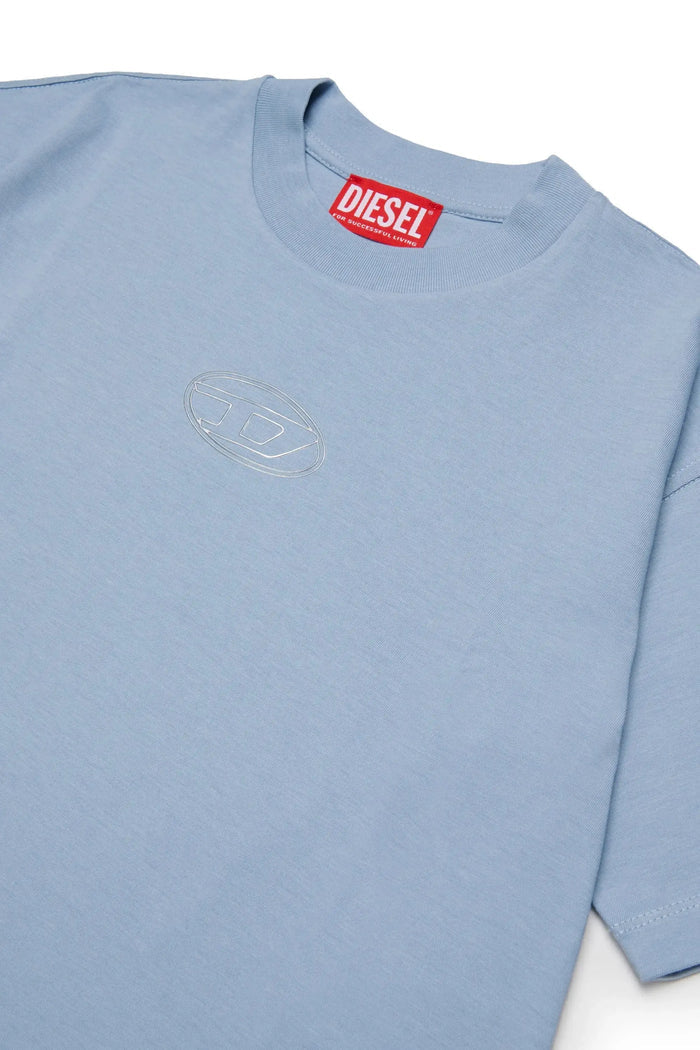 Cropped T-shirt with Oval D logo